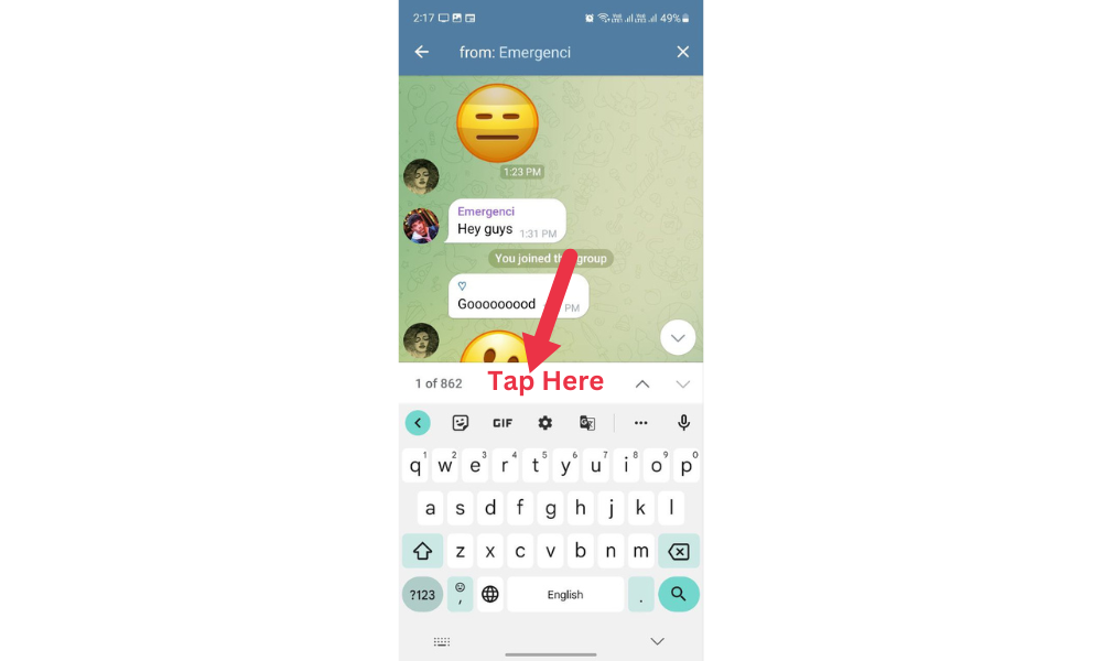 How to see messages from a single person in Telegram step-5
