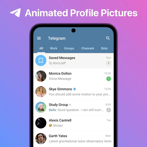 Telegram Premium - Animated Profile Pictures