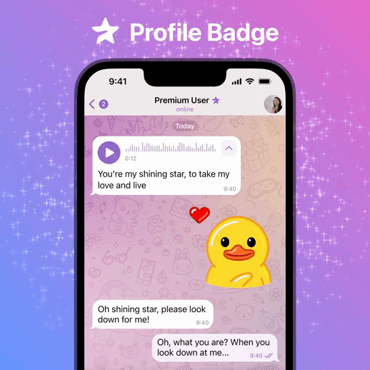 Telegram Premium - profile badge