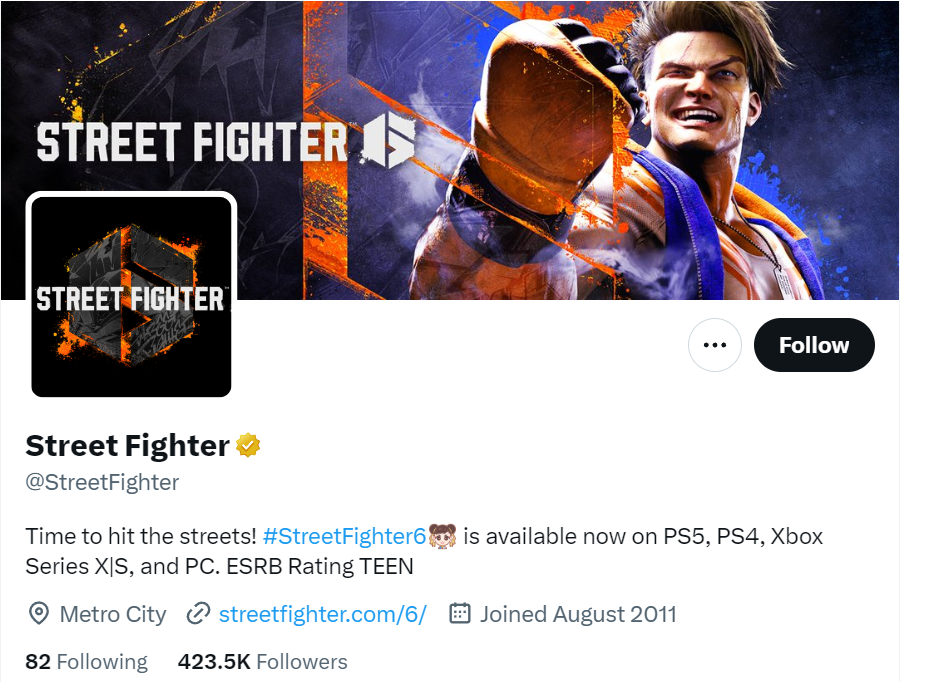 Street Fighter Twitter account