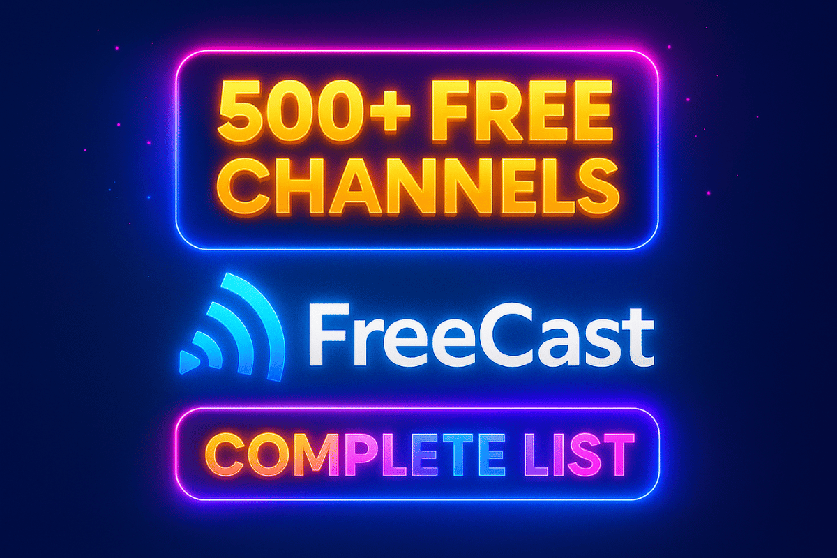 FreeCast free channels list