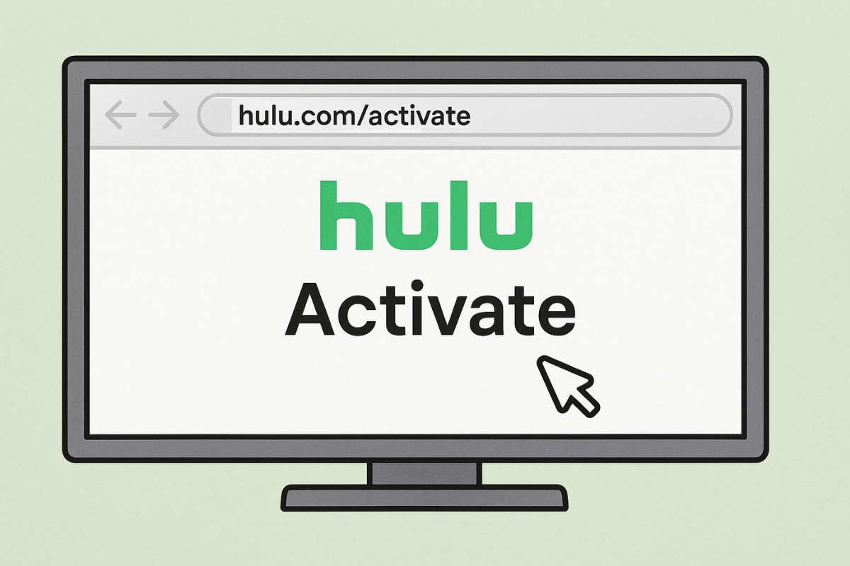 Opening Hulu activation website on computer